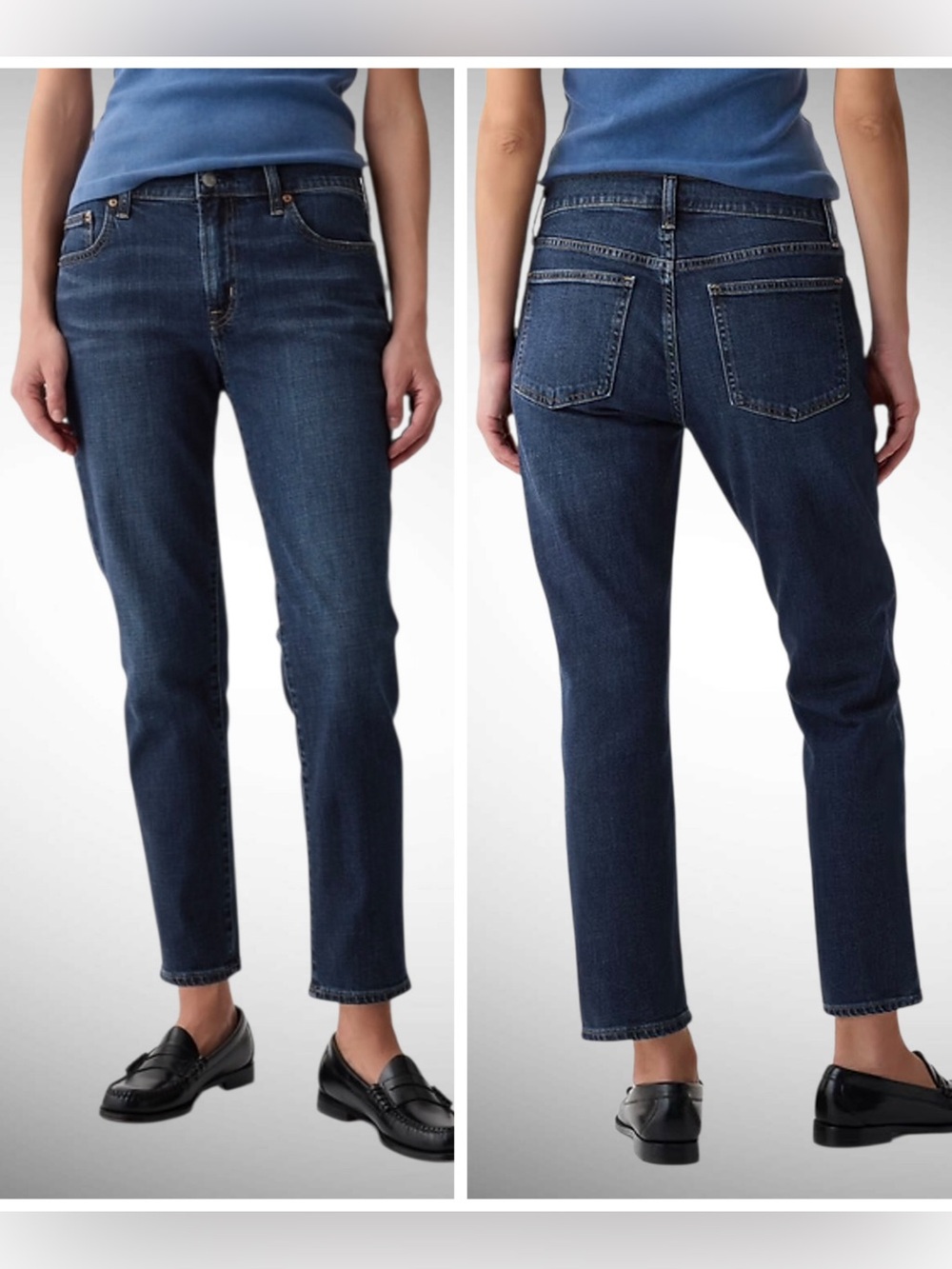 GAP Girlfriend Midrise Ankle Jeans Medium Wash, Size 4/27